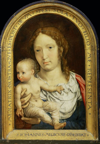 Carondelet tweeluik: Maagd en Christuskind ... door Jan (c.1472-c.1533) Gossaert