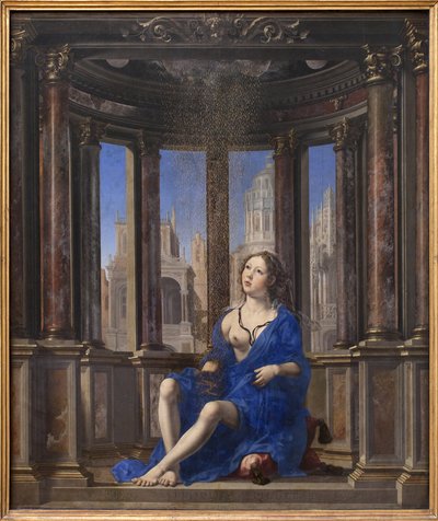 Danaë. Jupiter verandert in een gouden regen om de jonge vrouw te verleiden door Jan (c.1472 c.1533) Gossaert