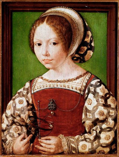 Portret van een jonge prinses, waarschijnlijk Dorothea van Denemarken door Jan (c.1472 c.1533) Gossaert