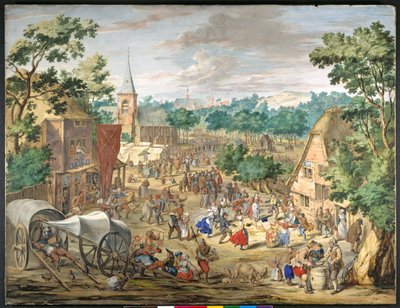 Een Kermis door Jan (follower of) Brueghel