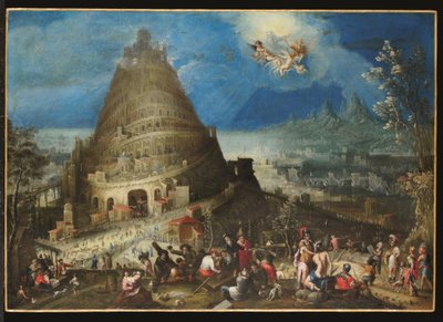 De Toren van Babel, ca. 1650 door Jan (follower of) Brueghel