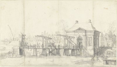 Heiligewegspoort te Amsterdam in de winter door Jan Abrahamsz. Beerstraten