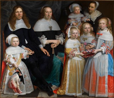 Meyndert Sonck met vrouw en kinderen door Jan Albertsz. Rotius