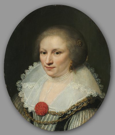 Portret van een vrouw door Jan Anthonisz. van Ravesteyn