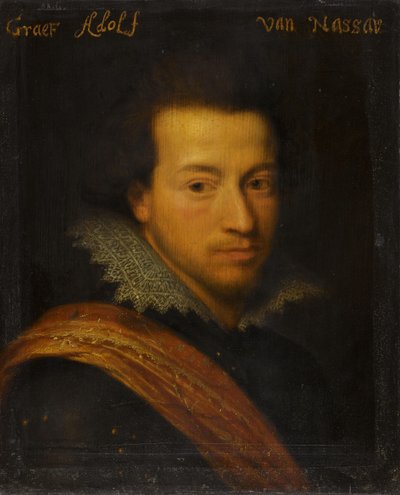 Portret van Adolf, Graaf van Nassau-Siegen door Jan Antonisz van Ravesteyn (workshop of)