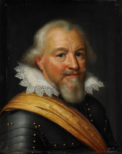 Portret van Graaf Jan VII van Nassau-Siegen, bekend als de Middelste door Jan Antonisz van Ravesteyn (workshop of)