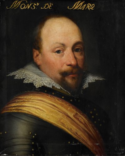 Portret van Daniël de Hertaing, Heer van Marquette, Gouverneur van Oostende door Jan Antonisz van Ravesteyn (workshop of)