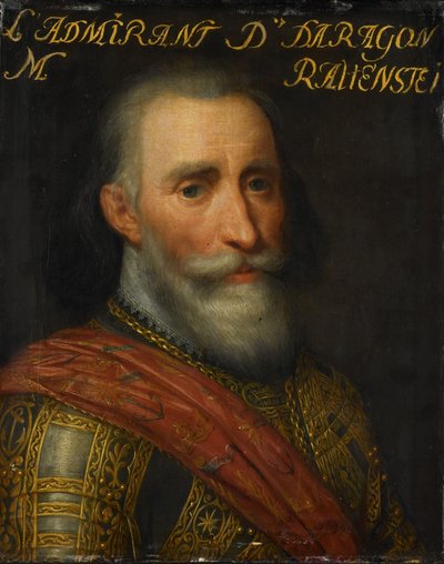 Portret van Francisco Hurtado de Mendoza, Admiraal van Aragon door Jan Antonisz van Ravesteyn (workshop of)