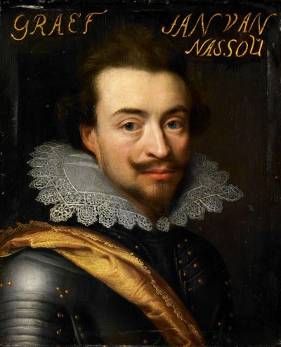 Portret van Jan de Jongere, Graaf van Nassau-Siegen (Graaf Jan VIII van Nassau-Siegen) door Jan Antonisz van Ravesteyn (workshop of)