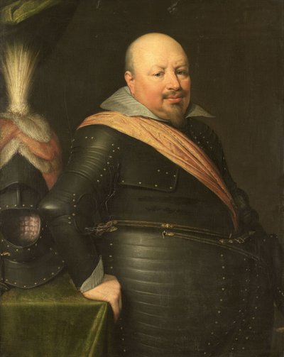 Portret van Nicolaas Schmelzing (1561-1629) door Jan Antonisz van Ravesteyn (workshop of)