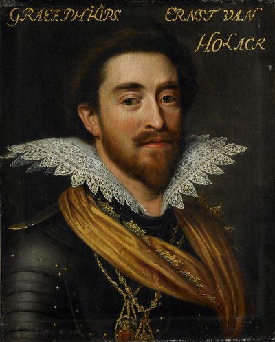 Portret van Philipp Ernst, graaf van Hohenlohe zu Langenburg door Jan Antonisz van Ravesteyn (workshop of)