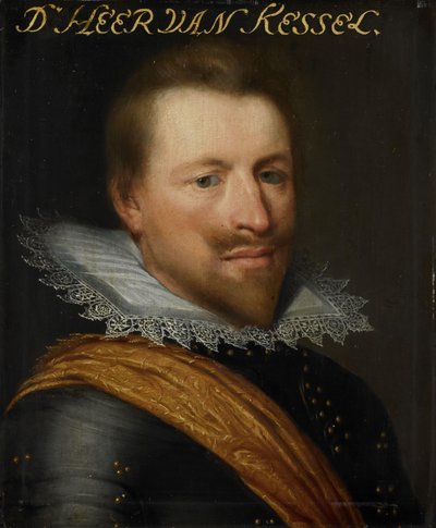 Portret van Willem Adriaen, graaf van Hornes, heer van Kessel en Westwezel, generaal van de artillerie door Jan Antonisz van Ravesteyn (workshop of)