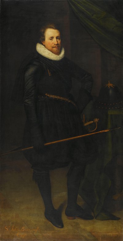 Portret van Sir John Burroughs (1587-1627) door Jan Antonisz van Ravesteyn