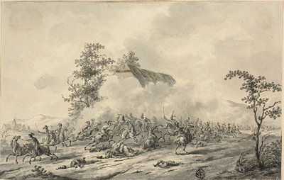 Cavalerie Strijd door Jan Antony Langendijk