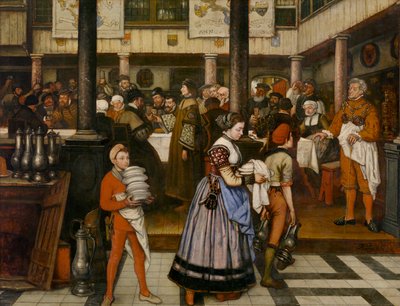 Frans Floris Bij een Banket van het Gilde van Sint Lucas door Jan August Hendrik Baron Leys
