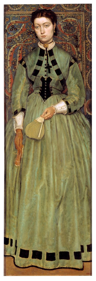 Lucie Leys, dochter van de schilder door Jan August Hendrik Baron Leys