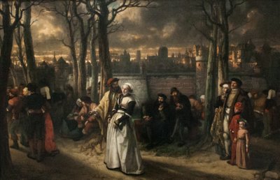 Een wandeling buiten de muren door Jan August Hendrik Leys