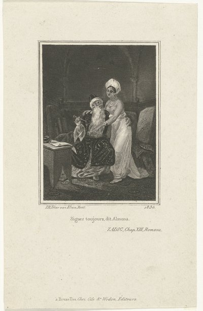 Zadig en Almona door Jan Baptist Tetar van Elven