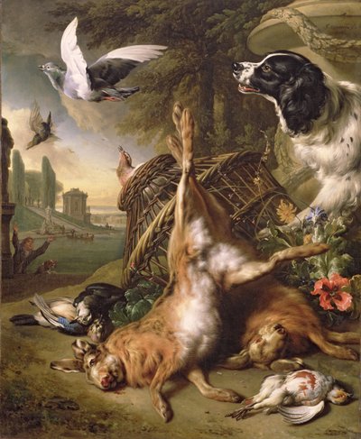 Stilleven met dood wild en hazen door Jan Baptist Weenix