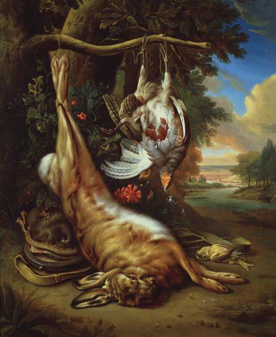 Stilleven van wild door Jan Baptist Weenix