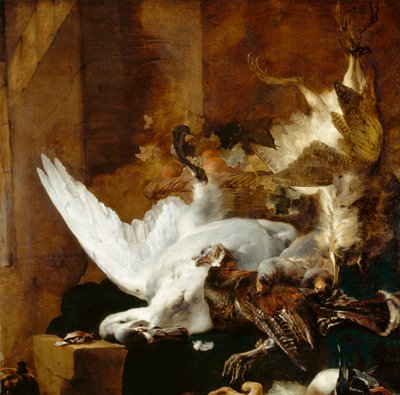 Stilleven met een dode zwaan, c.1651 door Jan Baptist Weenix