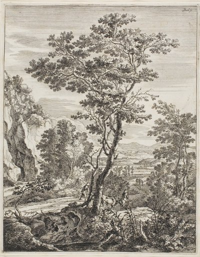 De grote boom, uit Rechtopstaande Italiaanse landschappen door Jan Both
