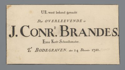 Bescheiden van Jan Brandes door Jan Brandes