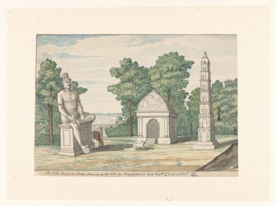 Heiligdom bij Negapatnam op de kust van Coromandel door Jan Brandes