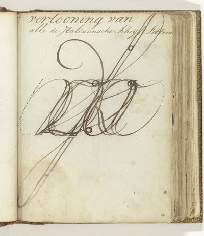 Italiaanse schrijfletters door Jan Brandes