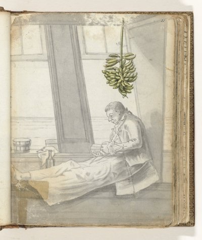 Man met boek voor het raam door Jan Brandes