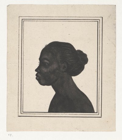 Silhouetportret van Flora door Jan Brandes