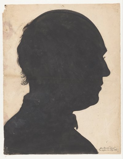 Silhouetportret van Jan Brandes door Jan Brandes