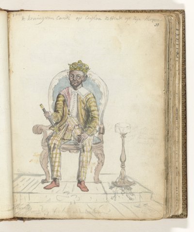 De koning van Kandy, Sri Rajadi Raja Sinha door Jan Brandes