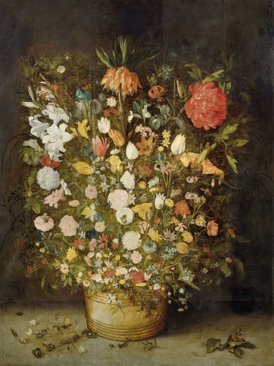 Stilleven met bloemen door Jan Brueghel (I) (workshop of)