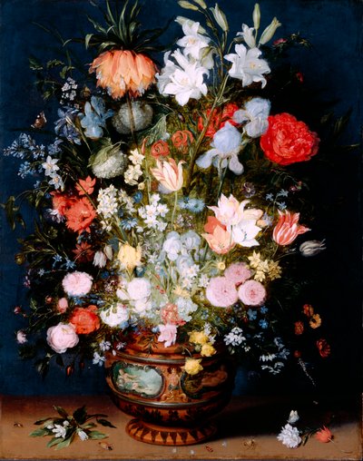 Boeket bloemen in een keramische vaas door Jan Brueghel the Younger