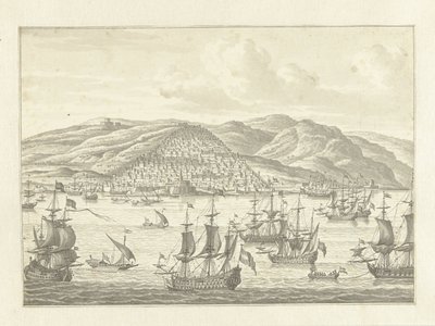 De Nederlandse vloot voor de kust van een vreemd land door Jan Bulthuis