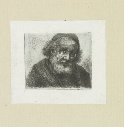 Oude man met baard door Jan Chalon