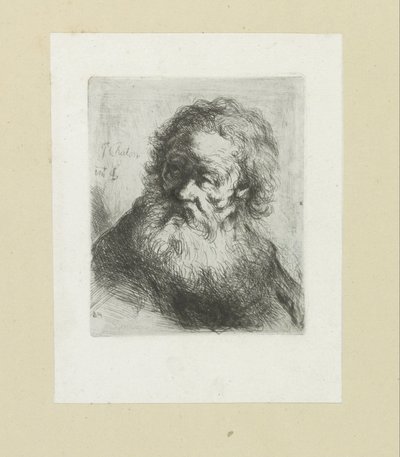 Oude man met baard door Jan Chalon