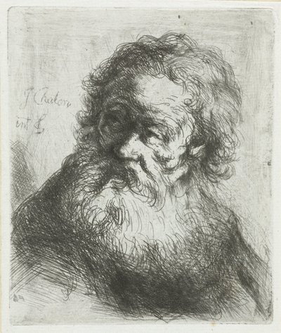 Oude man met baard door Jan Chalon