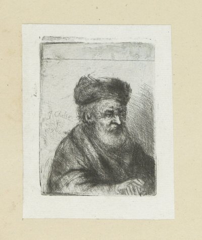 Oude man, zijn handen gevouwen door Jan Chalon