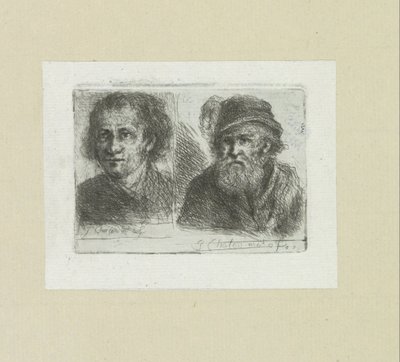 Twee mannen door Jan Chalon