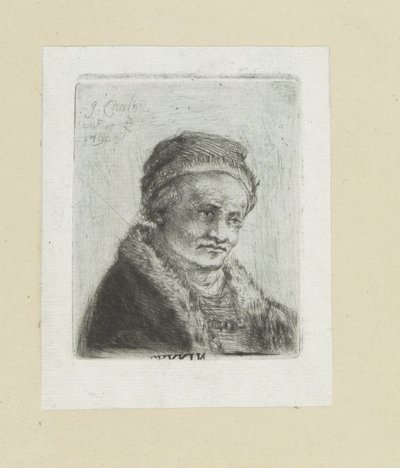 Volwassen man met bontkraag door Jan Chalon