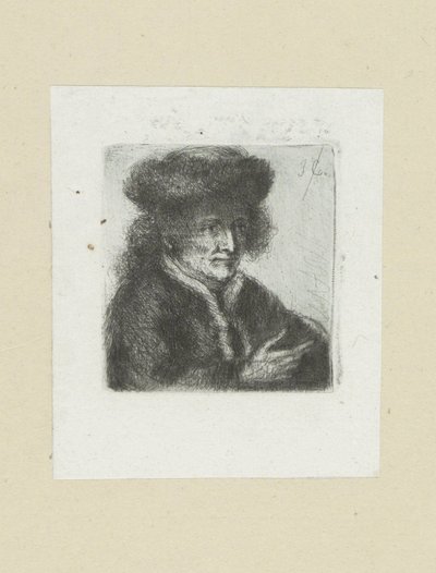Volwassen man met bontmuts door Jan Chalon