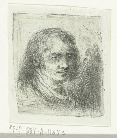 Volwassen man met halflang haar door Jan Chalon