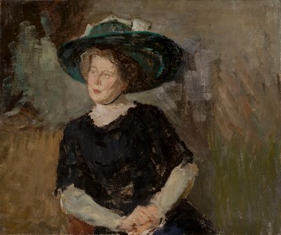 Dame met hoed door Jan Ciągliński