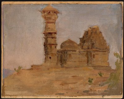 Verlaten antieke tempel in Chittorgarh. Van een reis naar India door Jan Ciągliński