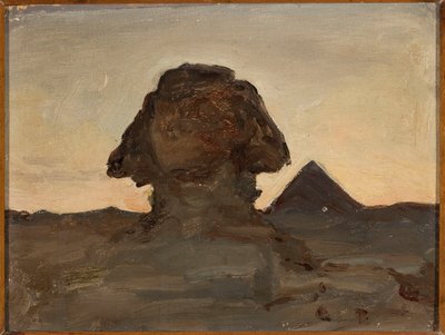 Sfinx bij maanlicht. Uit een reis naar Egypte door Jan Ciągliński