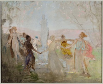 Schets voor het schilderij „Optocht rond het standbeeld van Venus van Milo“ door Jan Ciągliński