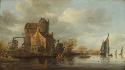 Nederlandse rivierzicht door Jan Coelenbier