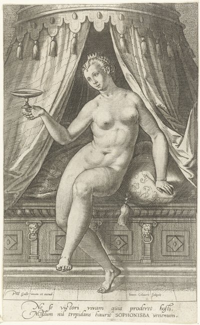 Dood van Sophonisba door Jan Collaert (II)